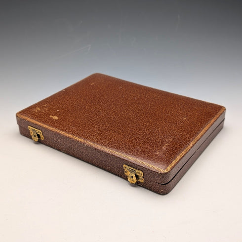 1910年 英国アンティーク 純銀製ティースプーン6本&シュガートングセット 計100g ケース入 Joseph Rodgers&Sons